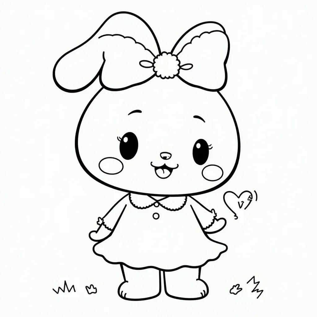  Cartoon My Melody صفحات التلوين