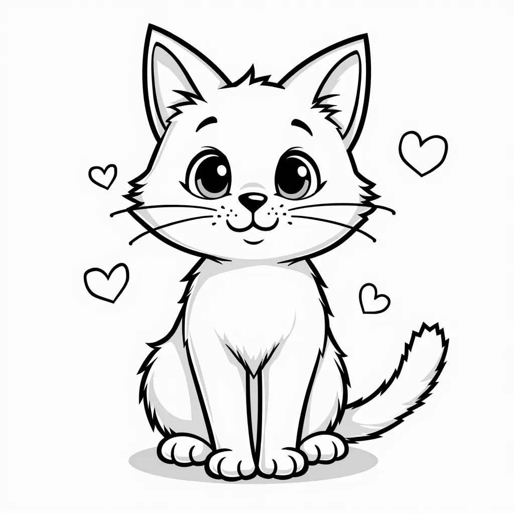 Cat in soace coloring pages