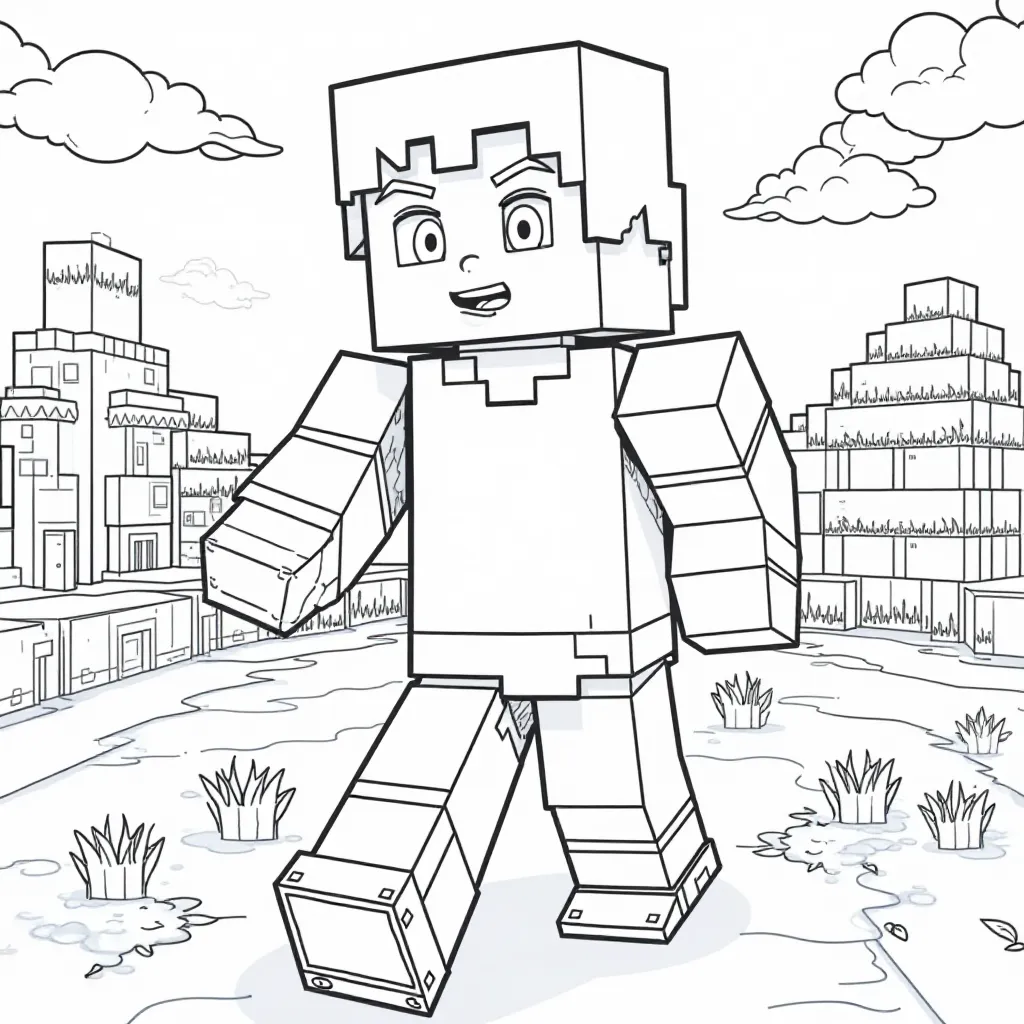 minecraft صفحات التلوين