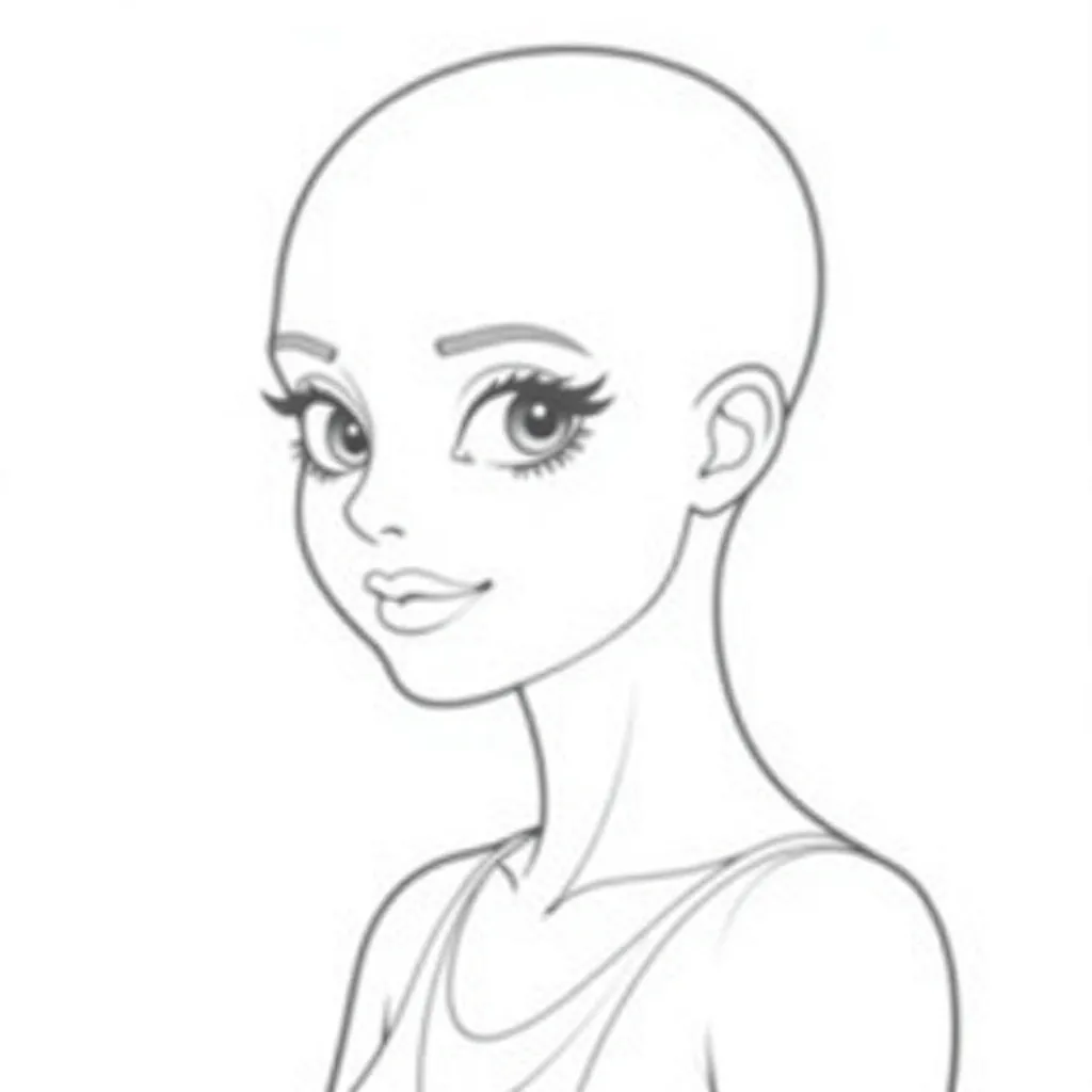 光头女孩 صفحات التلوين