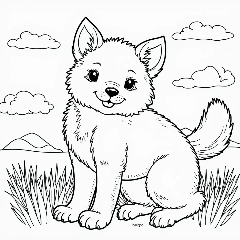 小池带荷花 Coloring Pages