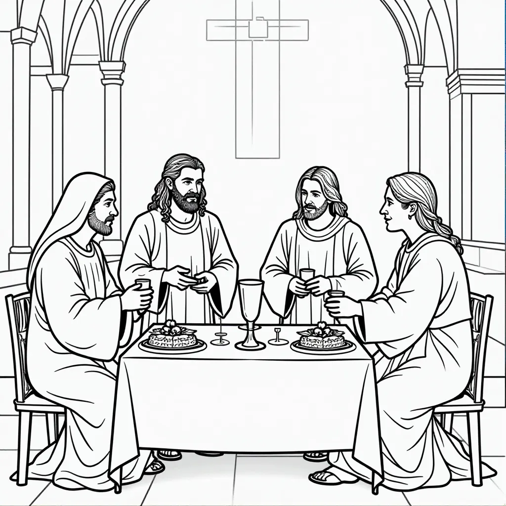  Maundy Thursday Religious Gathering صفحات التلوين