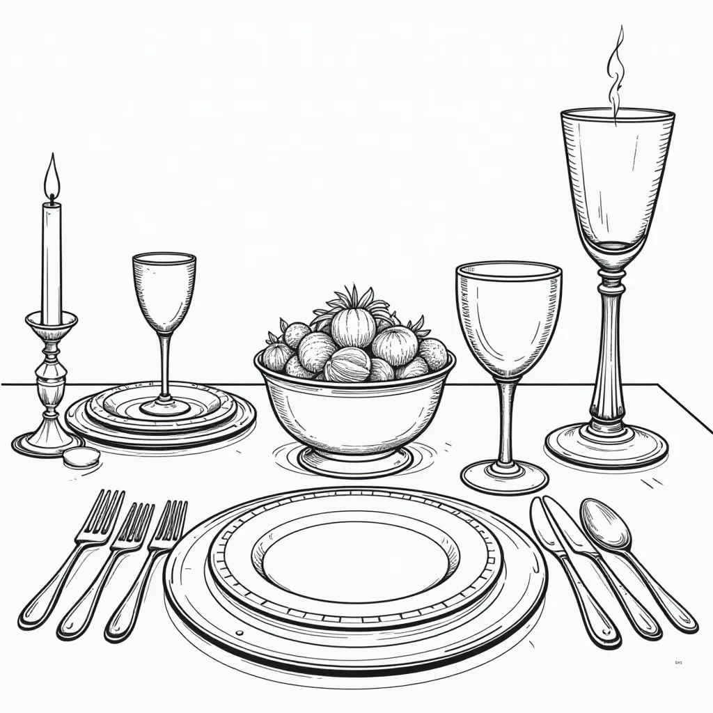  Maundy Thursday Table Setting صفحات التلوين
