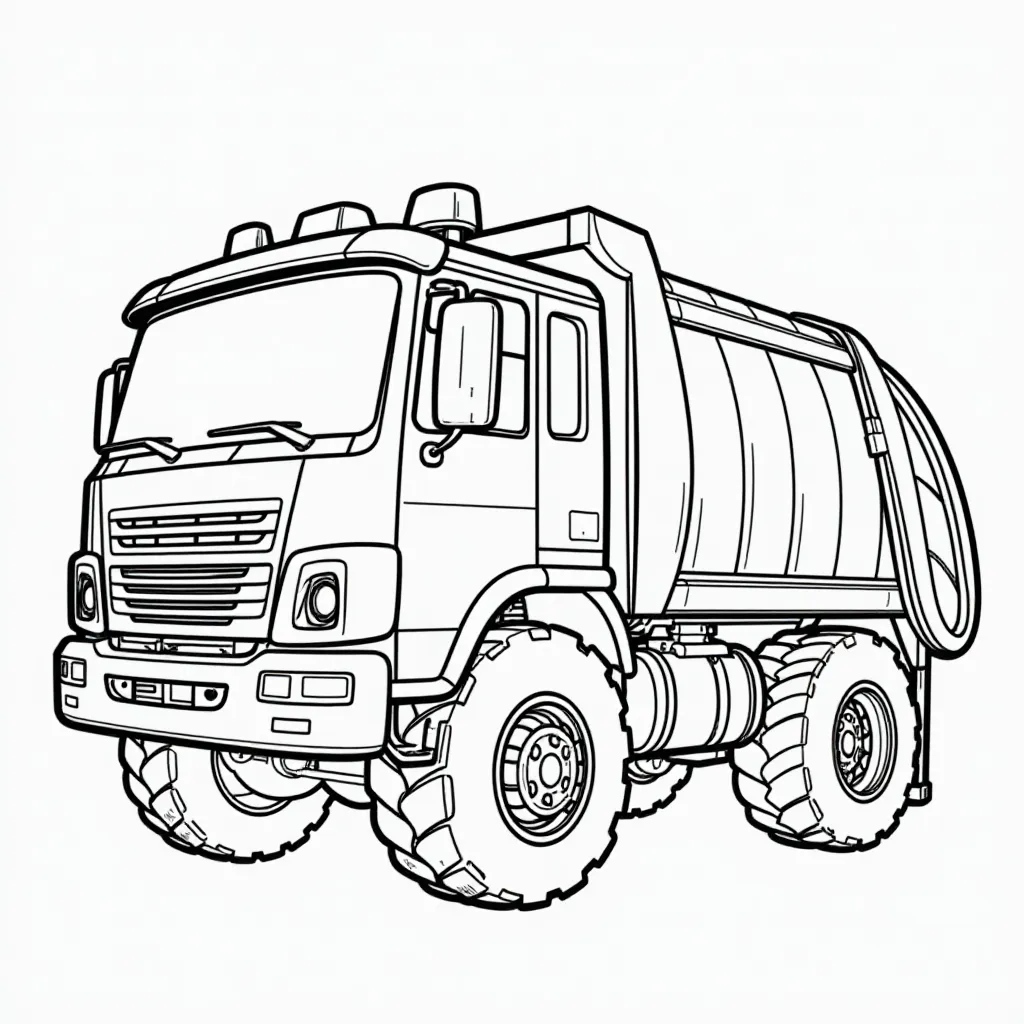  Garbage Truck Wheels صفحات التلوين