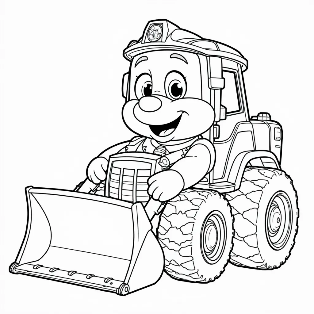  Rubble with His Bulldozer صفحات التلوين