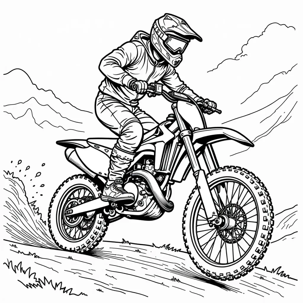  Dirt Bike Mountain صفحات التلوين