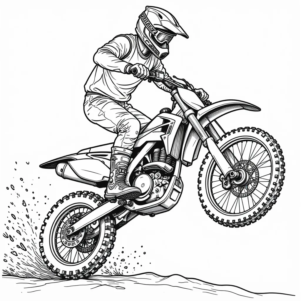  Dirt Bike Freestyle صفحات التلوين