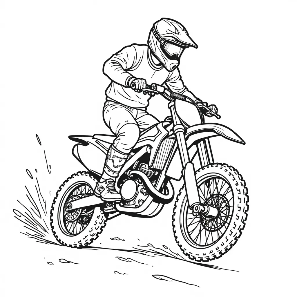  Dirt Bike Race صفحات التلوين