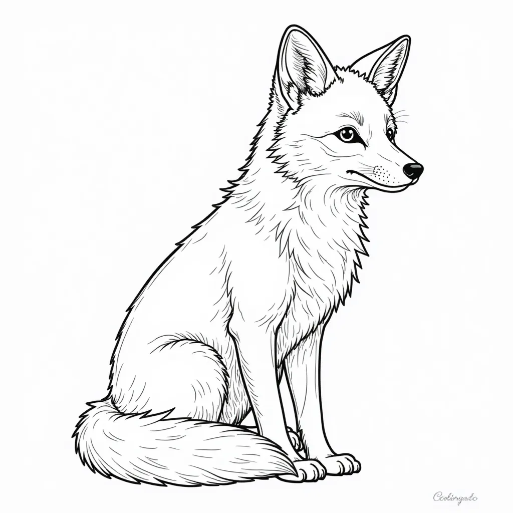 fox easy coloring صفحات التلوين