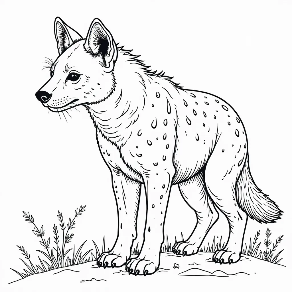 young hyena  صفحات التلوين