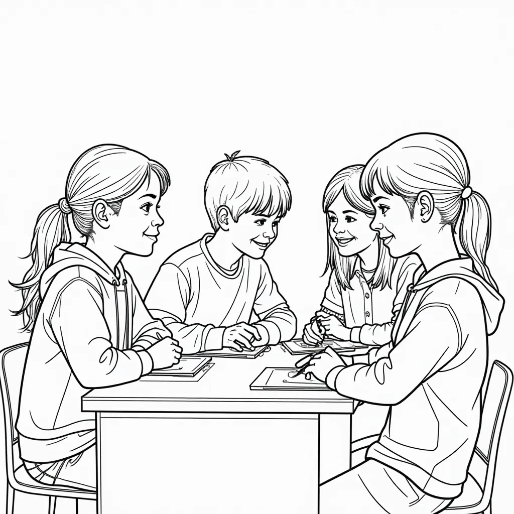 students listen carefully in class صفحات التلوين