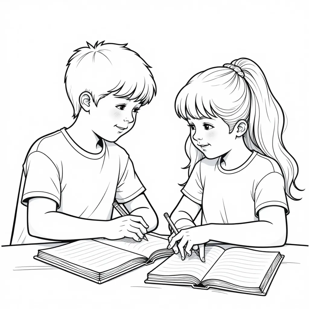 students finish homework صفحات التلوين