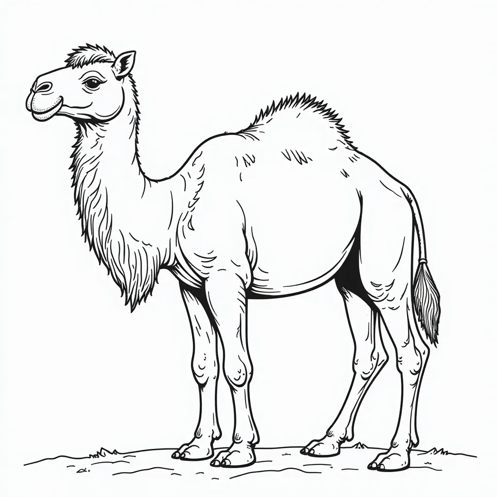 cute camel  صفحات التلوين