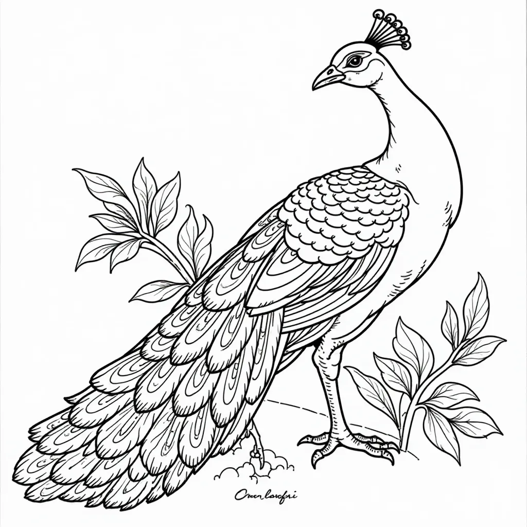 peacock for kids صفحات التلوين
