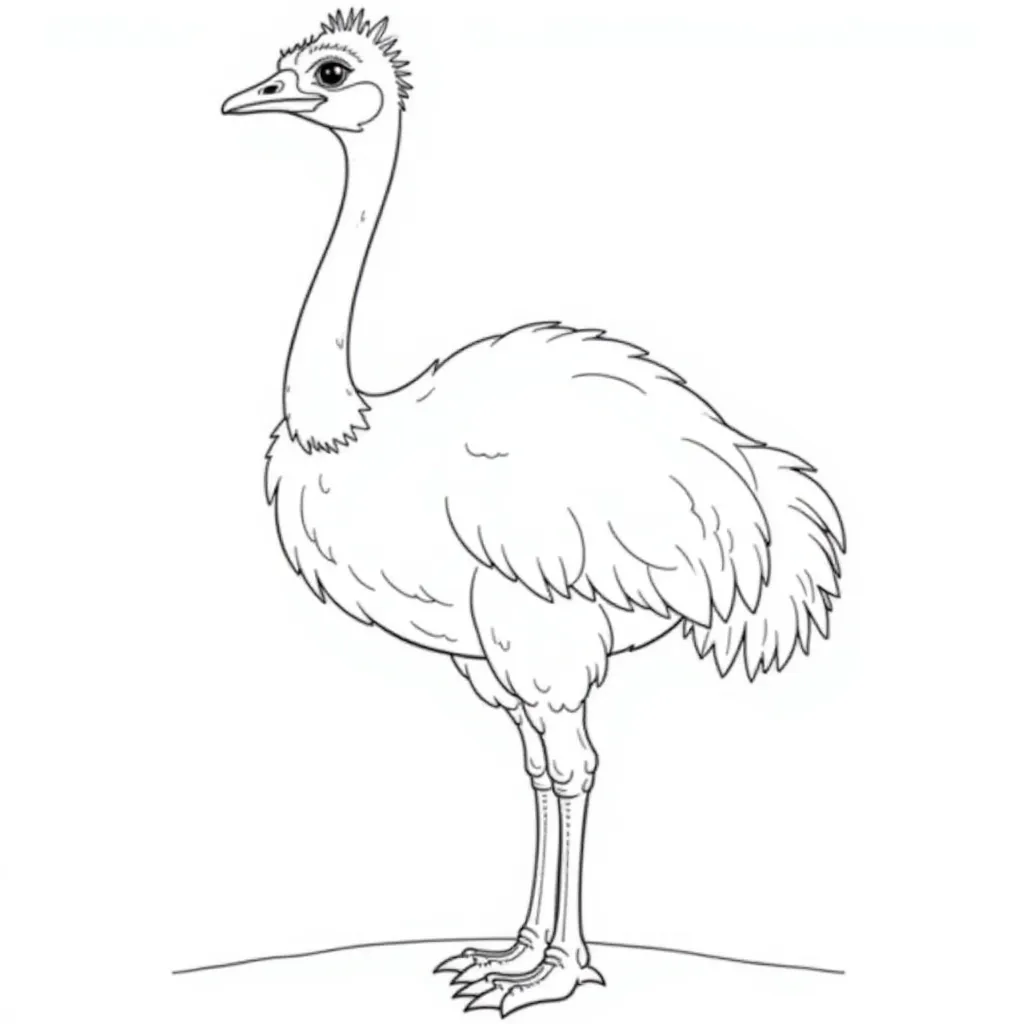 نعامة كرتونية
