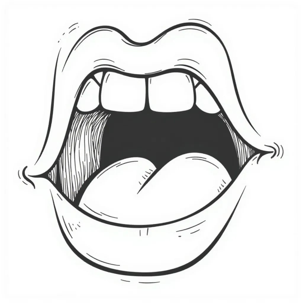mouth cartoon صفحات التلوين