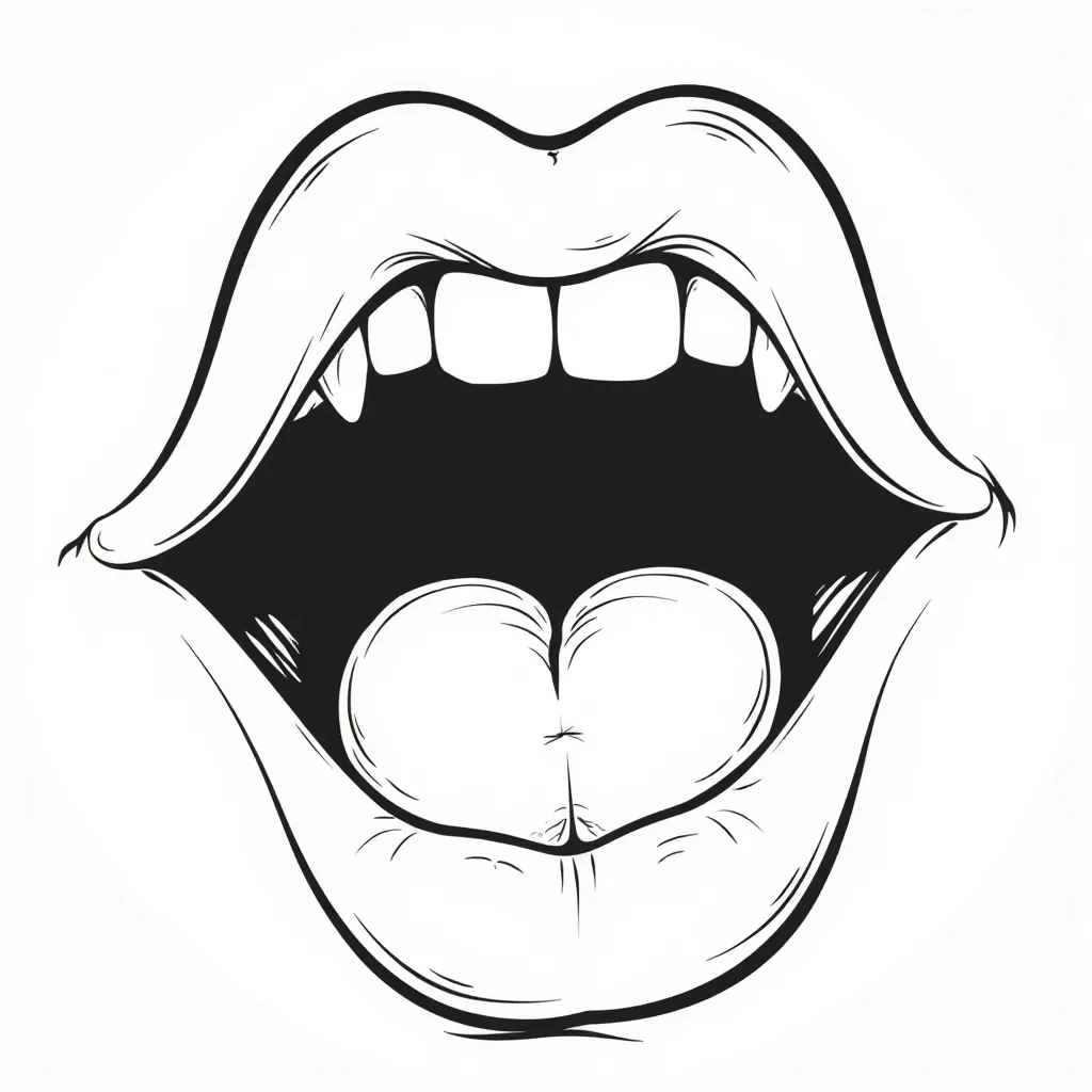 mouth cartoon close صفحات التلوين