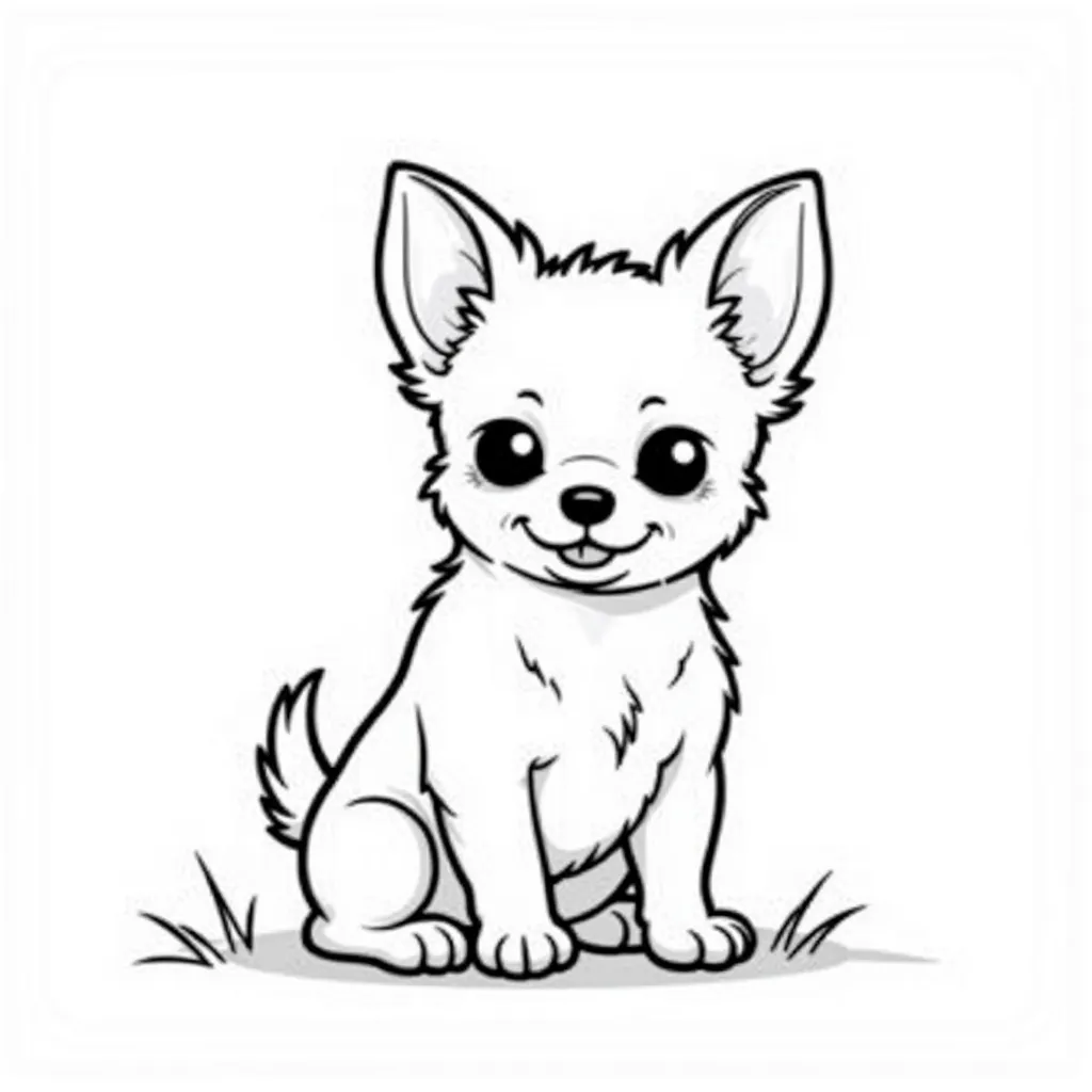 Chihuahua pooping coloring pages