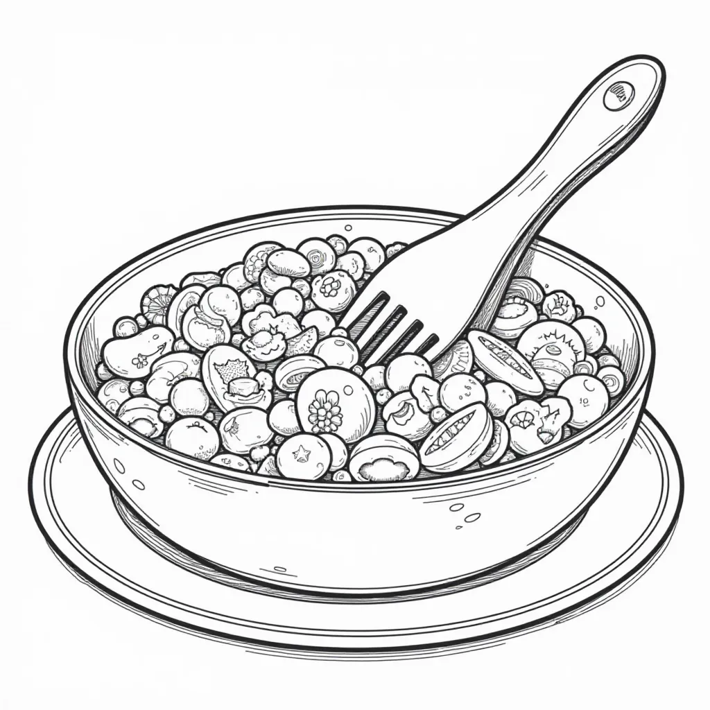 غداء Páginas para Colorear