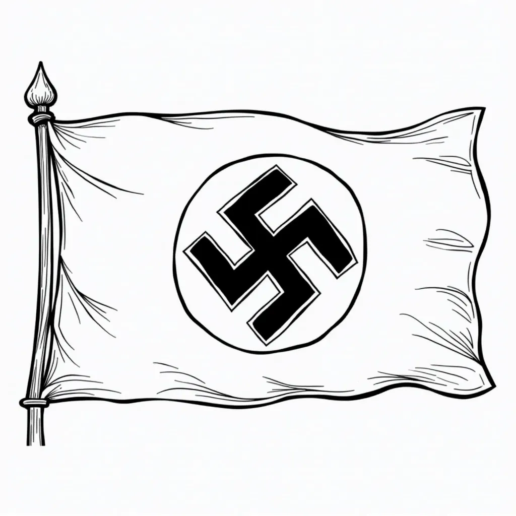 german swastika flag coloring pages