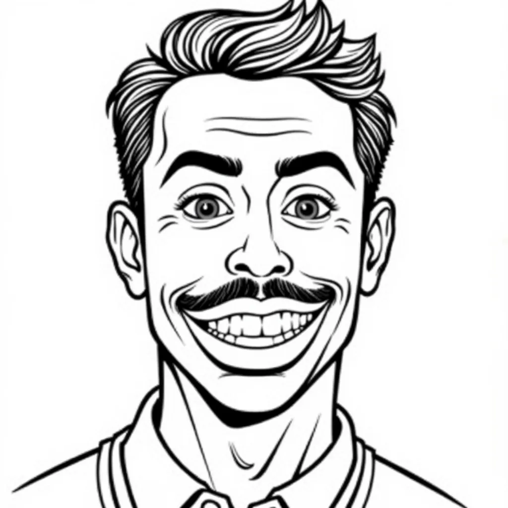 black man with big lips coloring pages