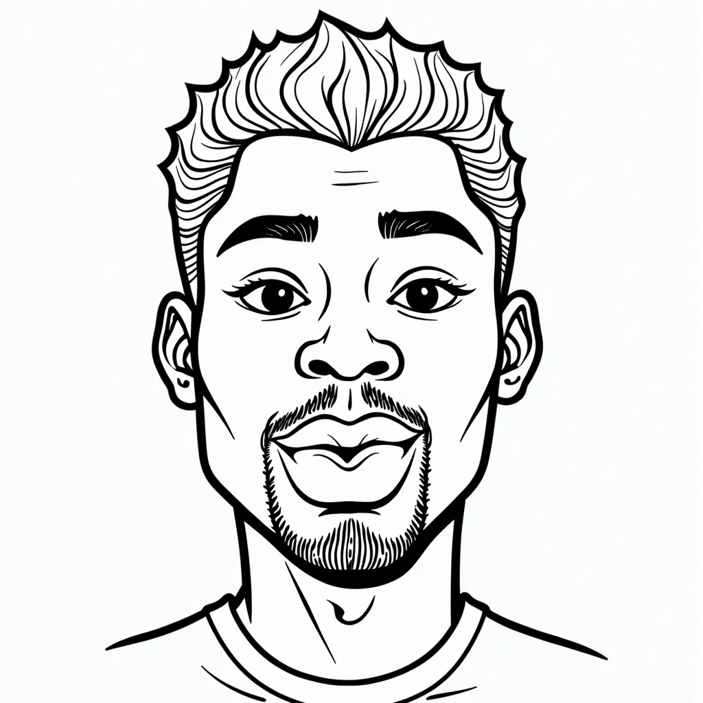 african american man with big lips coloring pages