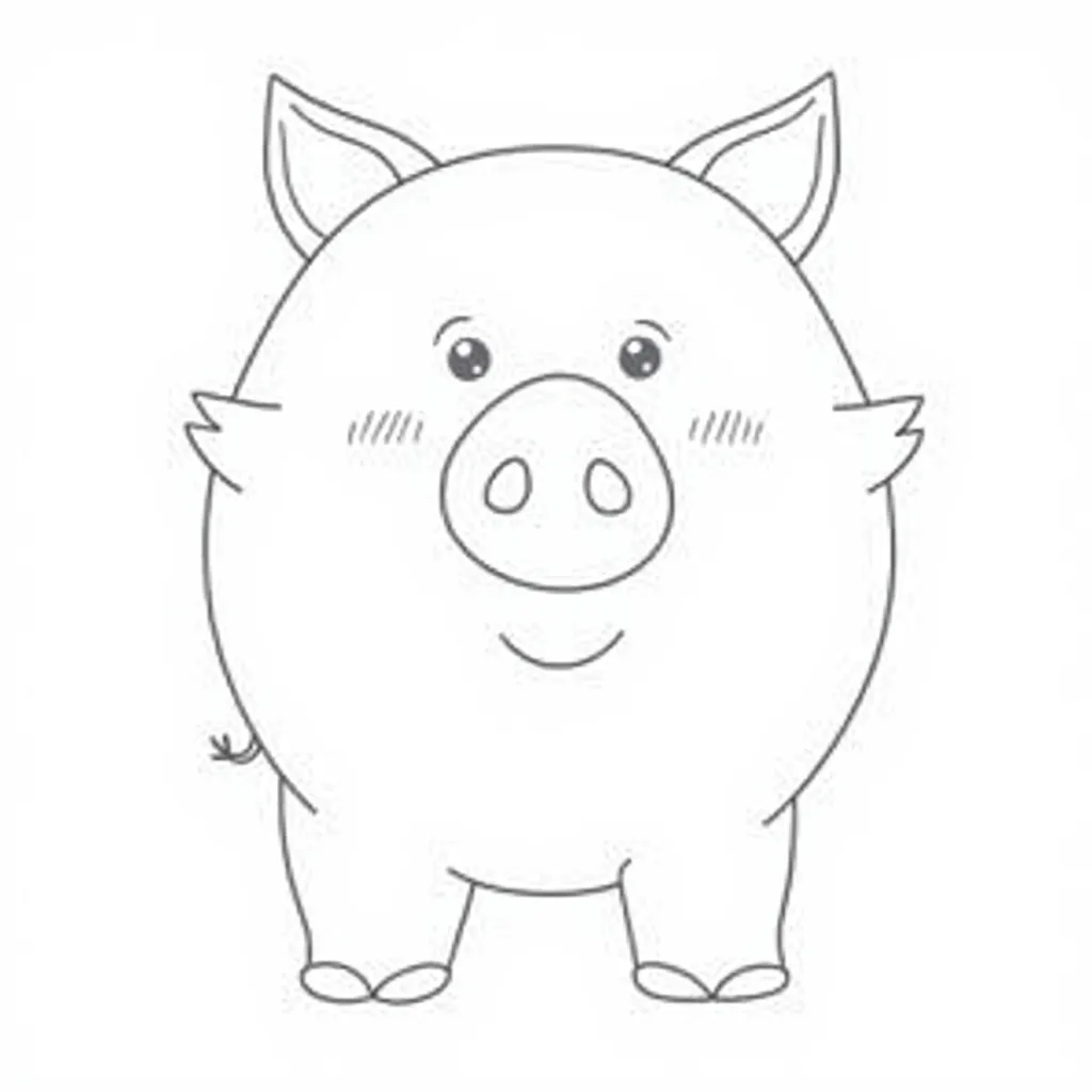 happy pig coloring pages