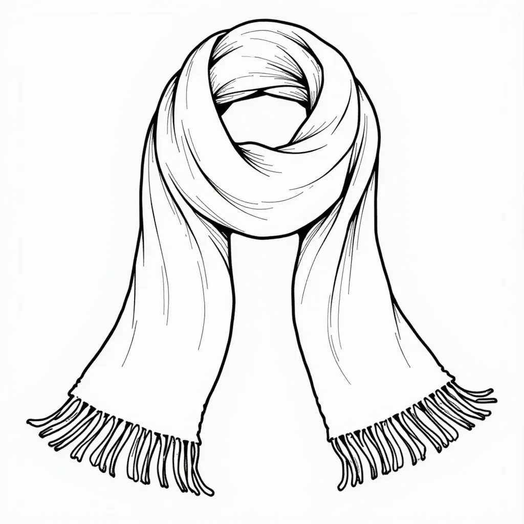  Scarf Long Páginas para Colorear