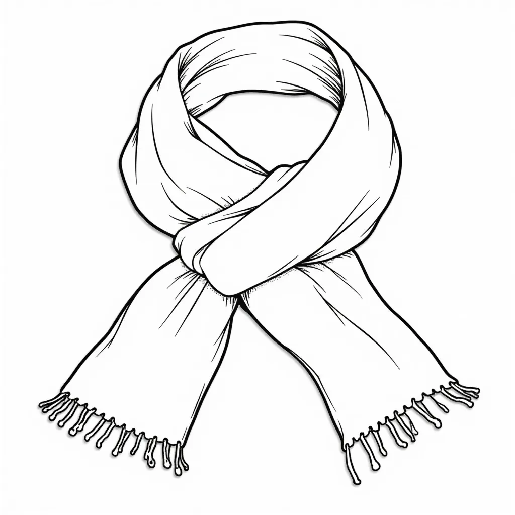  Scarf Short Páginas para Colorear