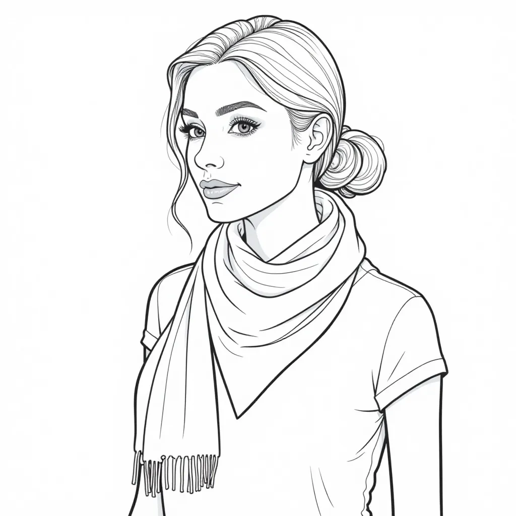  Scarf Fashion صفحات التلوين
