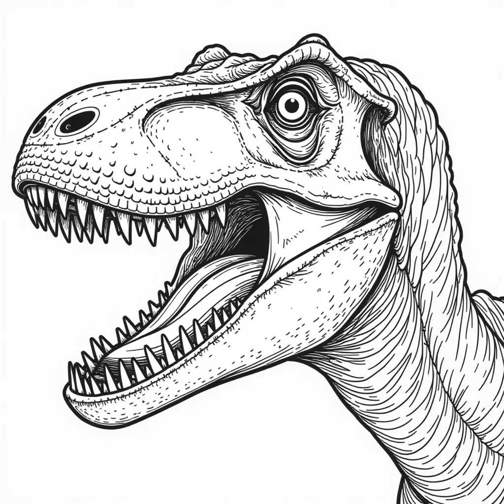  Velociraptor Tooth Close-Up صفحات التلوين