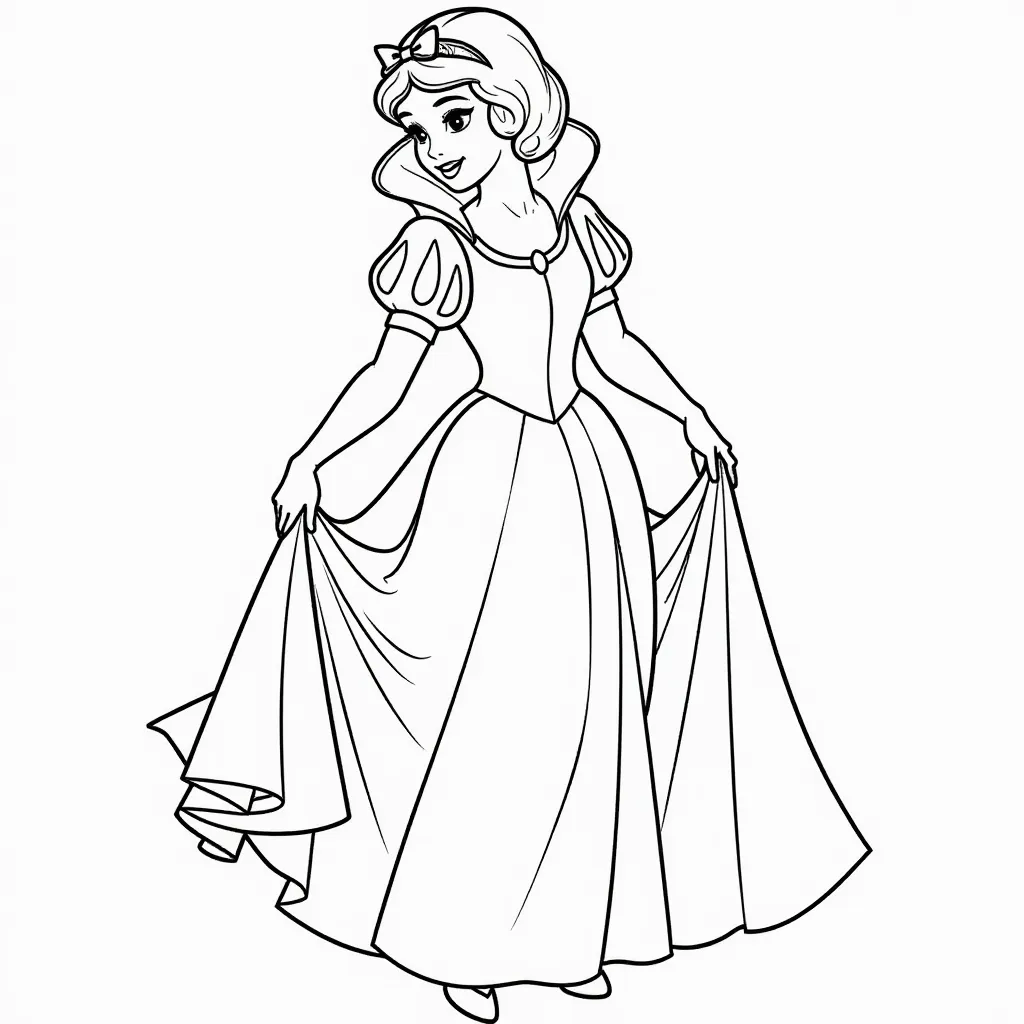 snow white Páginas para Colorear