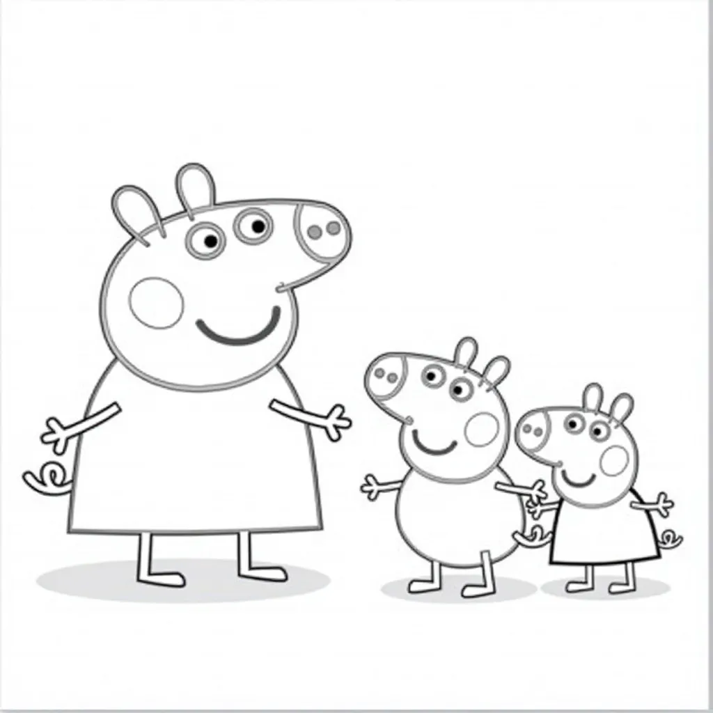 Peppa Pig and her friends are playing صفحات التلوين