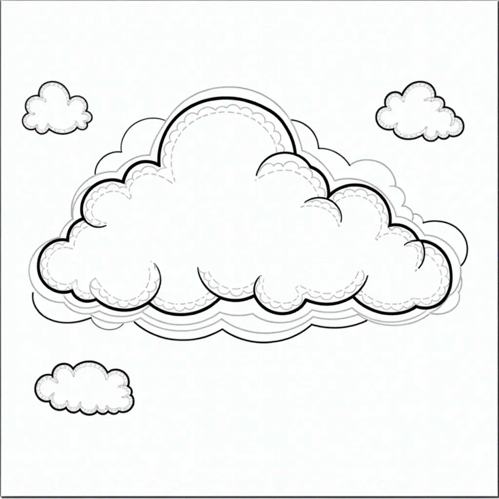 Chinese cloud pattern with complicated layers صفحات التلوين