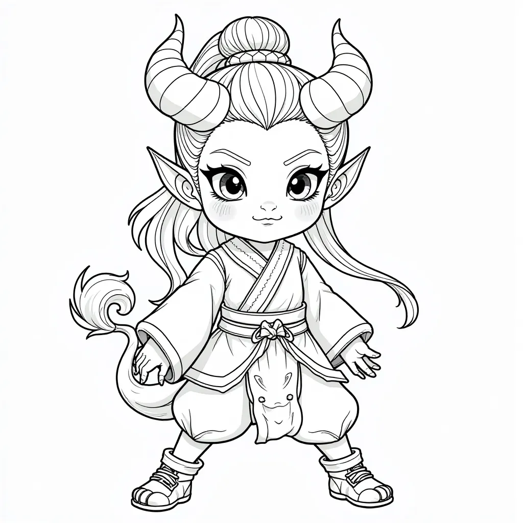 The main character of "Ne Zha The Demon Child Troubles the Sea" صفحات التلوين