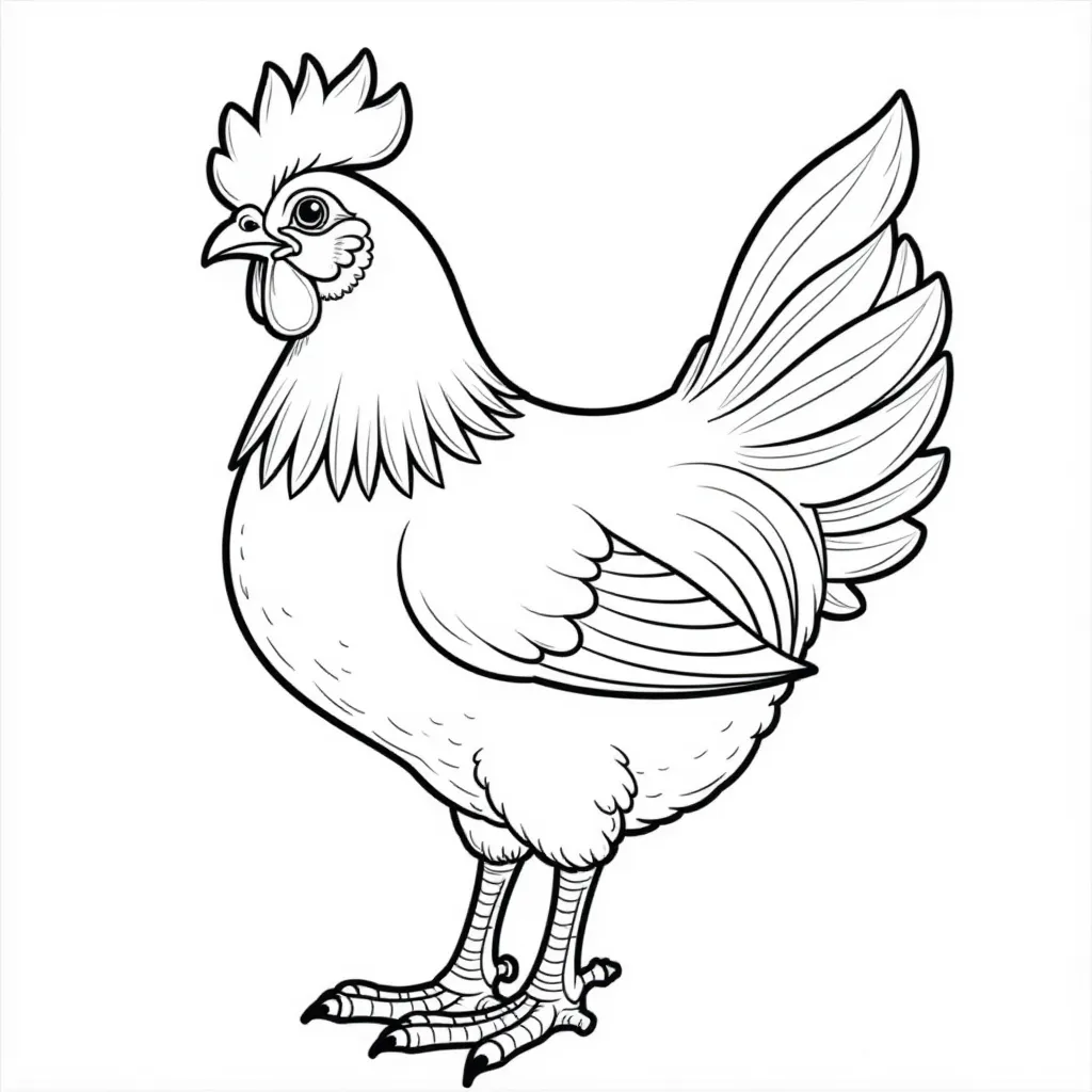 鸡 صفحات التلوين