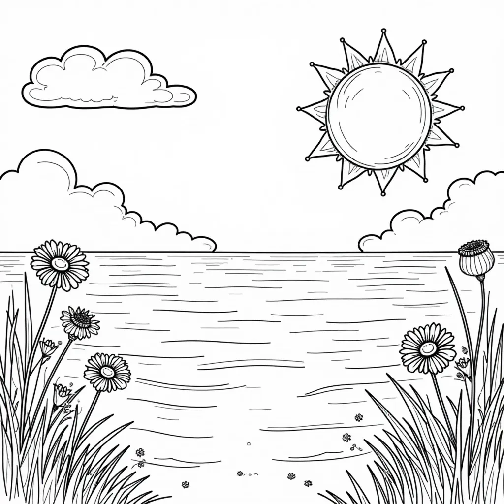 summer صفحات التلوين
