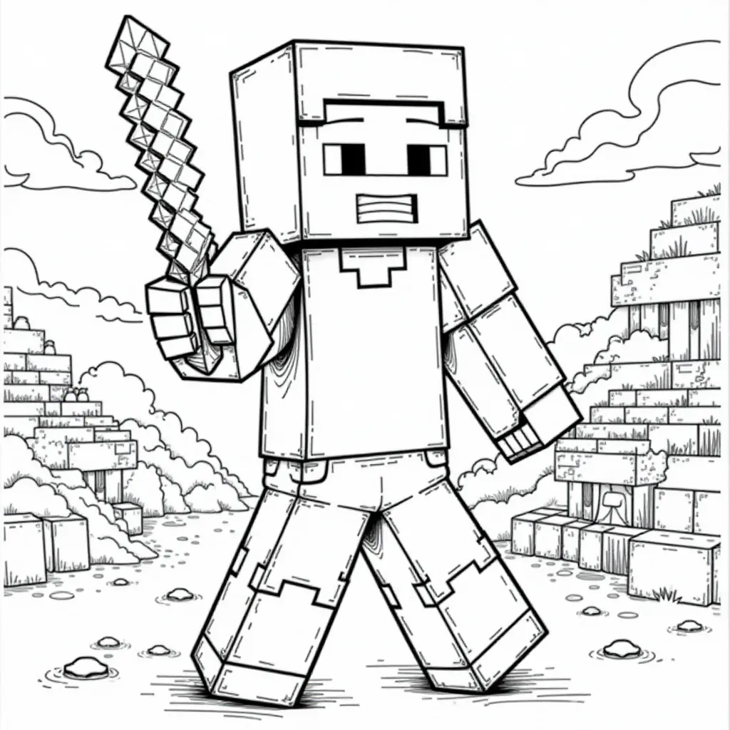 Minecraft صفحات التلوين