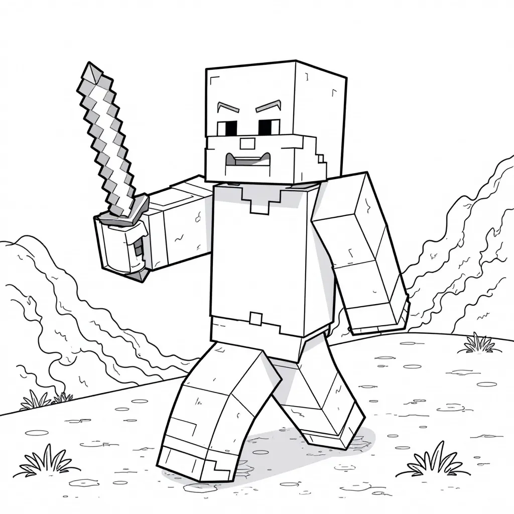 Minecraft صفحات التلوين