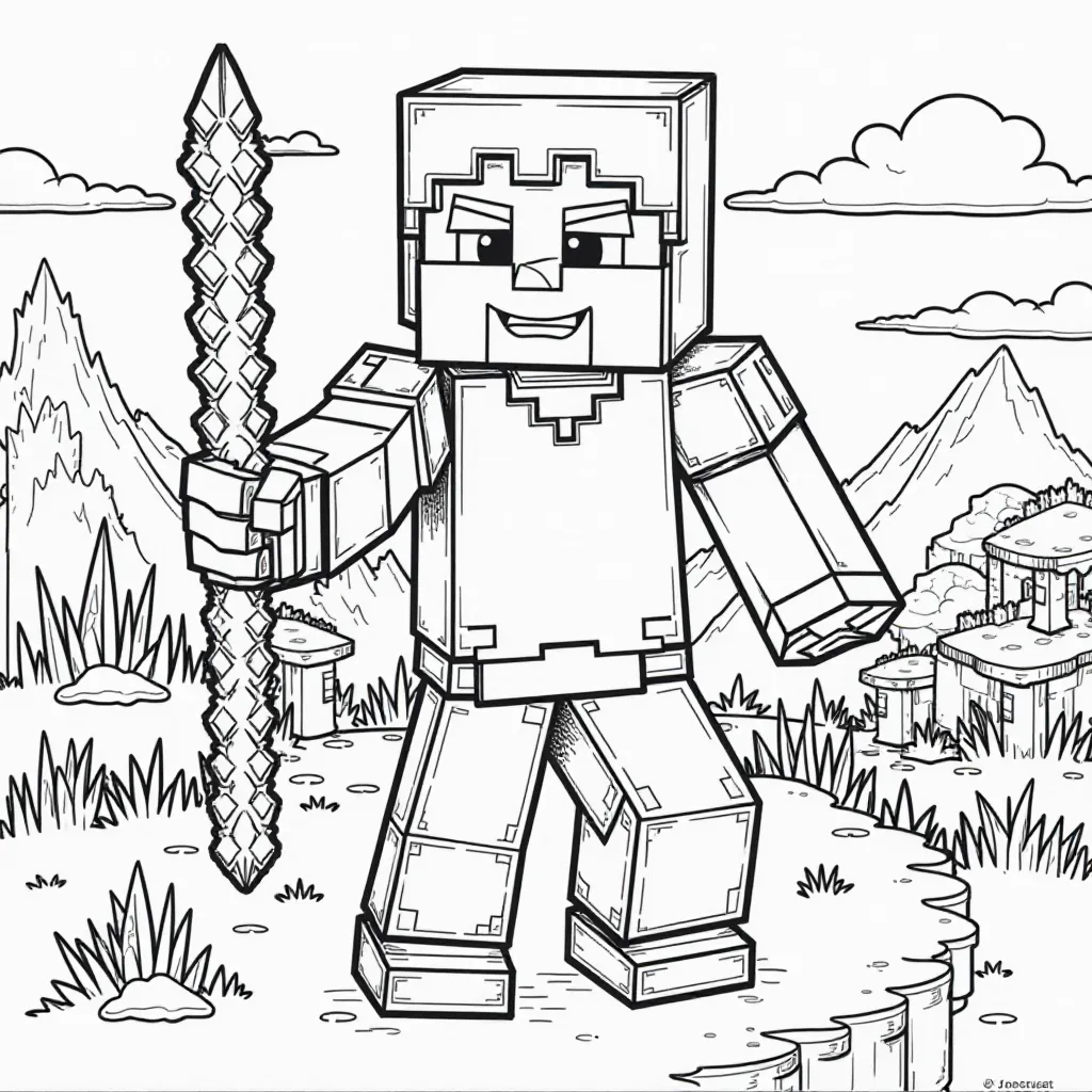 Minecraft صفحات التلوين