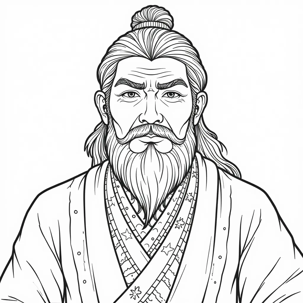 中国蒙古族风格汉子 صفحات التلوين