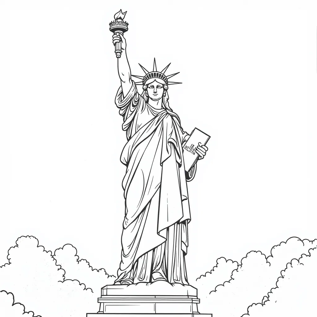 Simplified Statue of Liberty Full Version صفحات التلوين