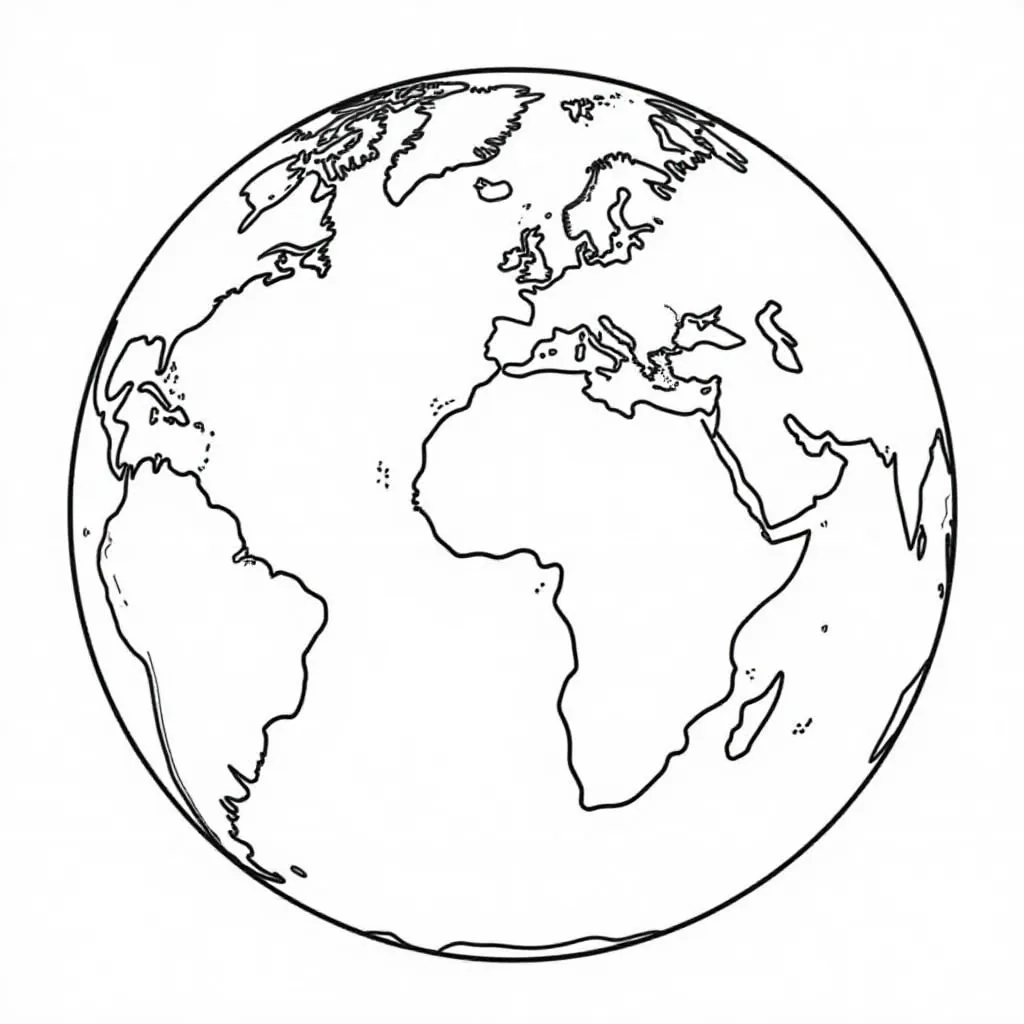 Earth Day Globe صفحات التلوين