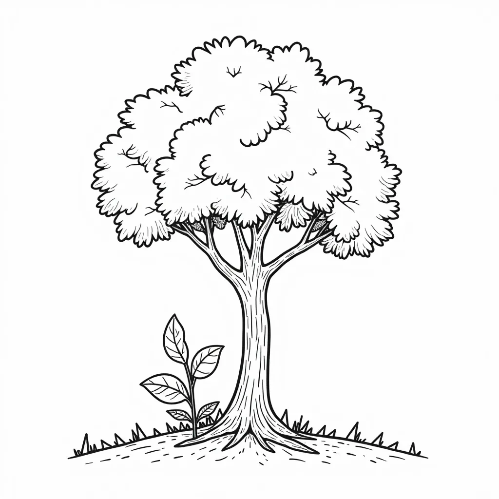 Earth Day Plant a Tree Coloring Pages