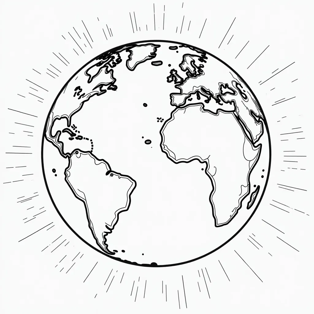  Earth Day Blue Earth صفحات التلوين