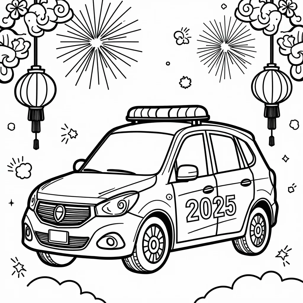 police car  coloring pages