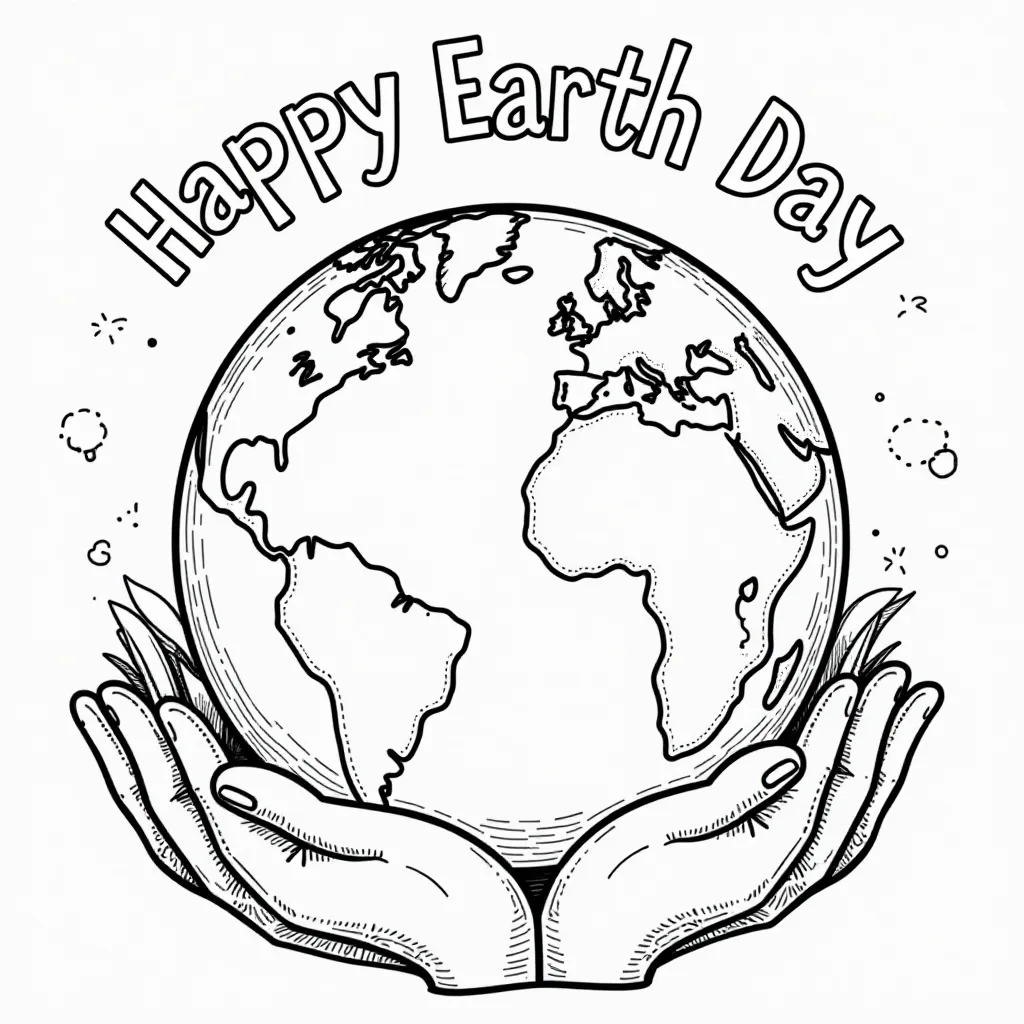  Earth Day Happy Earth Day صفحات التلوين