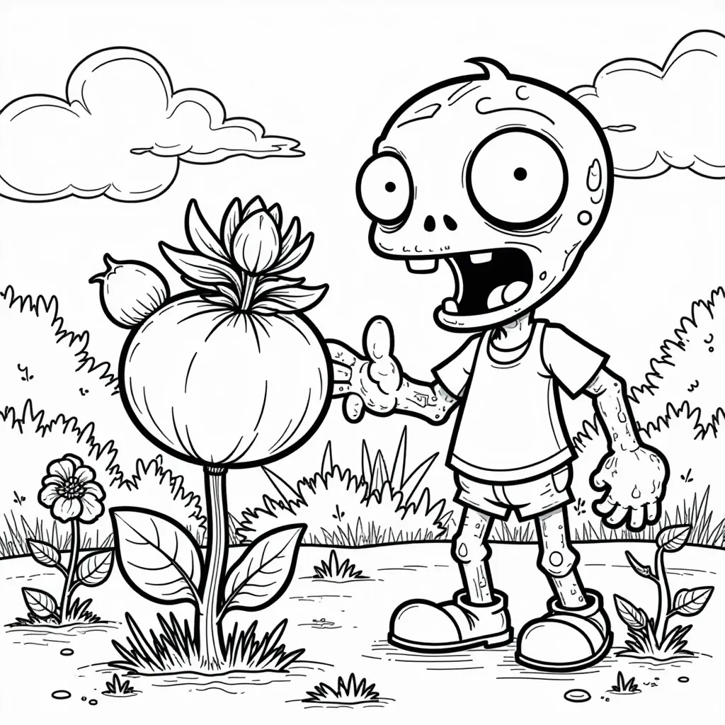 plants and zombies صفحات التلوين