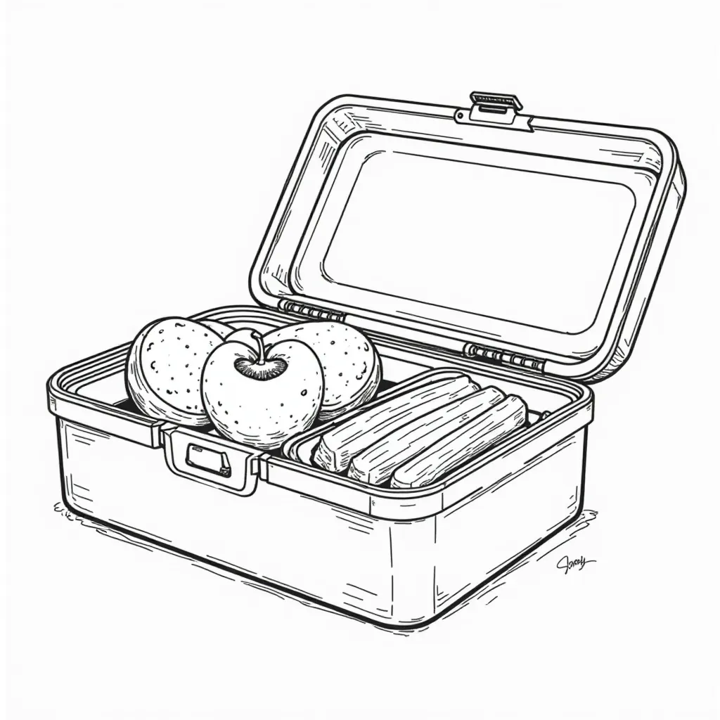 Glass lunch box صفحات التلوين