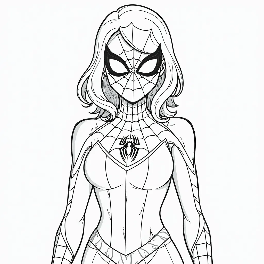 Spider Gwen and spiderman صفحات التلوين